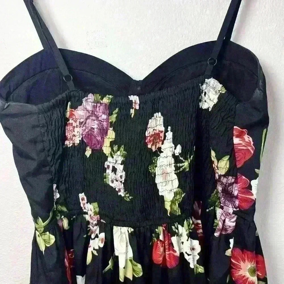 Band of Gypsies Black Floral Mini Dress with Pockets Size XS - Picture 9 of 15